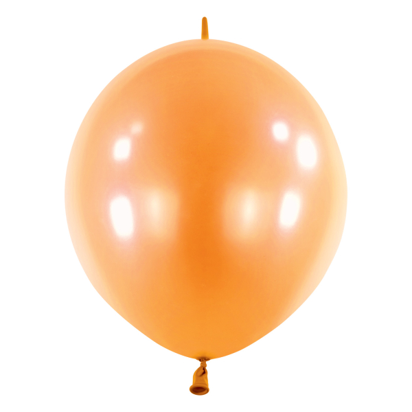 Balónky latexové spojovací dekoratérské perleťové oranžové 15 cm 100 ks