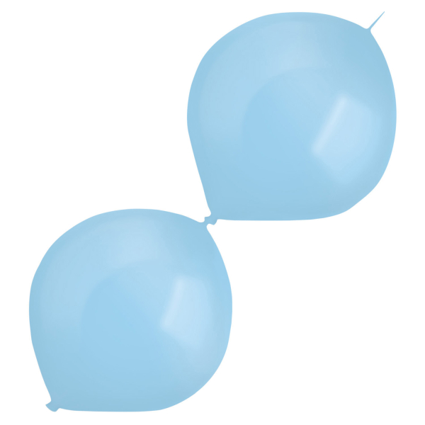Balónky latexové spojovací dekoratérské perleťové pastelově modré 30 cm 50 ks