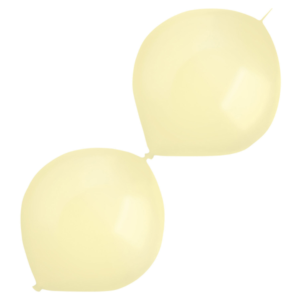 Balónky latexové spojovací dekoratérské perleťové světle žluté 30 cm 50 ks