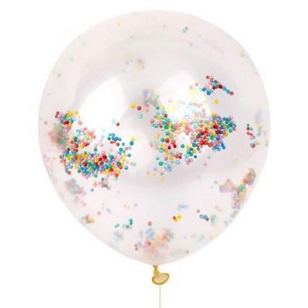 Bal�nky latexov� transparentn� s kuli�kami Multicolor 30 cm 3 ks