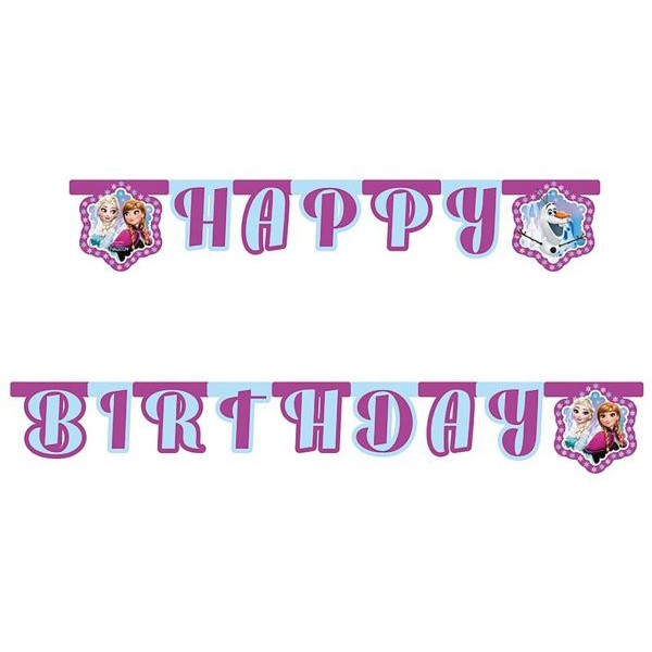 Levně Frozen party - Girlanda "Happy Birthday" 210 cm