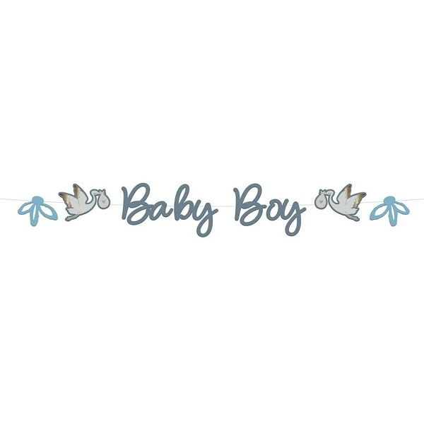 Banner "Baby Boy" kvetoucí baby boy 2m