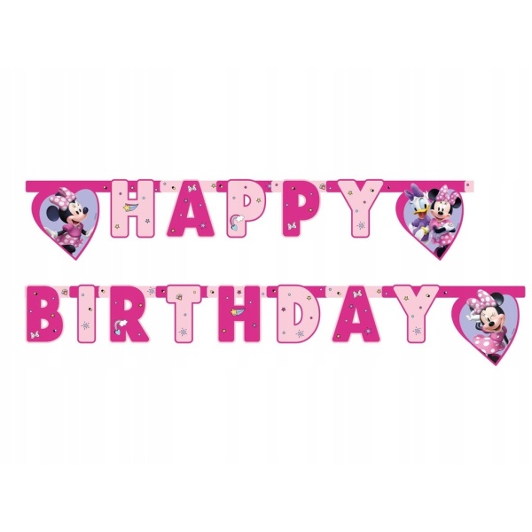Levně Banner "Happy birthday" Minnie Disney