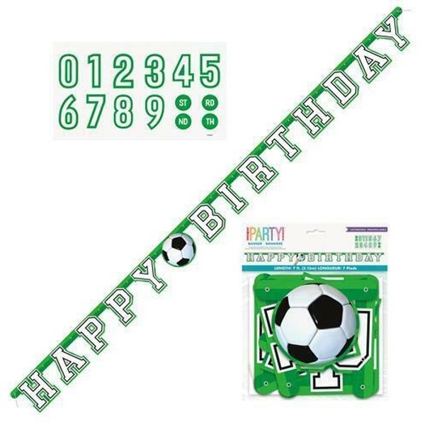 Levně Banner papírový fotbal "Happy birthday"