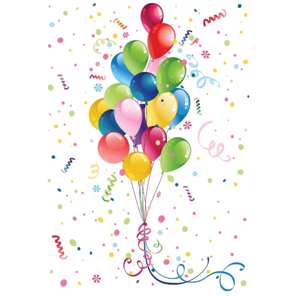 Happy Birthday color - Blahopřání s obálkou Balónky