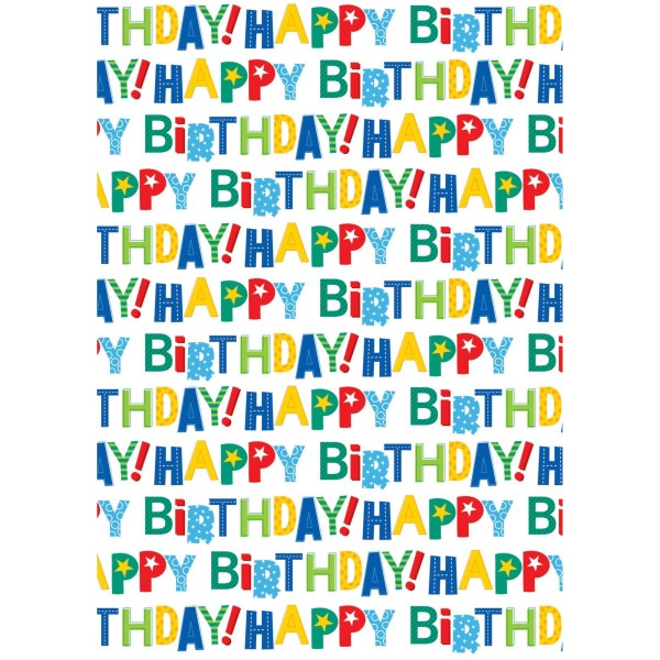 Levně Blahopřání s obálkou Happy Birthday nápisy