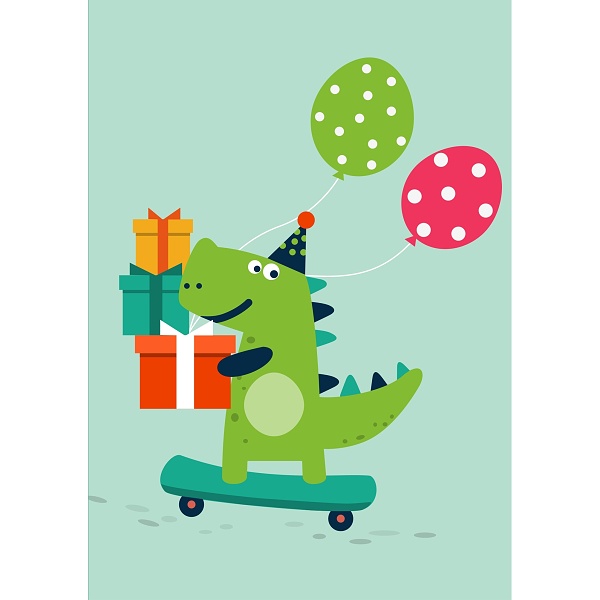 Levně Blahopřání s obálkou Veselý krokodýl