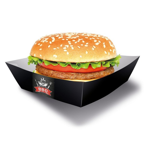 Levně Boxy na Burgery papírové BBQ & Grill Party 13 x 13 cm 4 ks