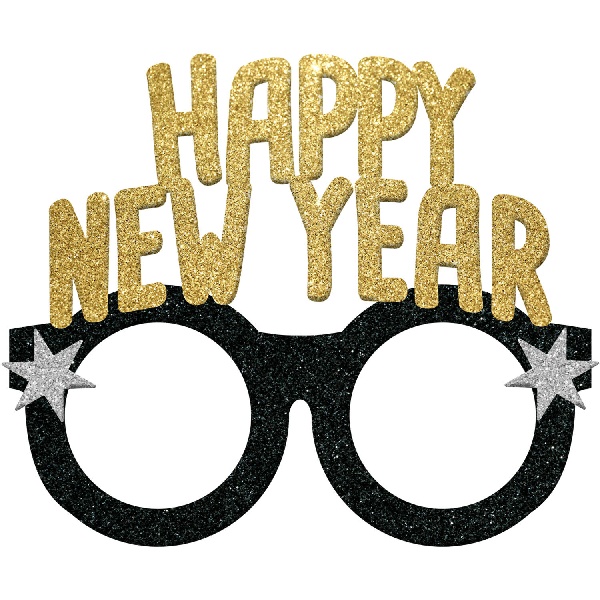 Brýle Happy New Year zlato / stříbro
