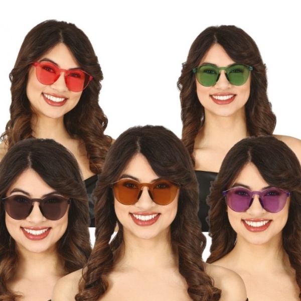 Brýle trasnsparentní barevné mix barev