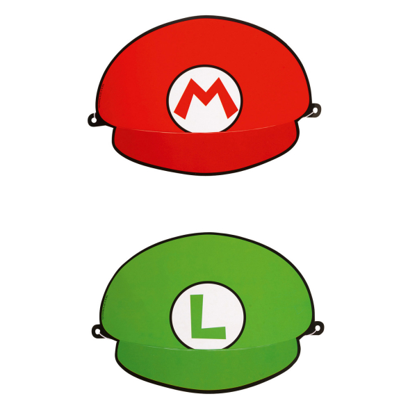 Levně Čepičky papírové Super Mario 8ks
