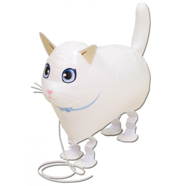 Chodící balónek Kočka bílá