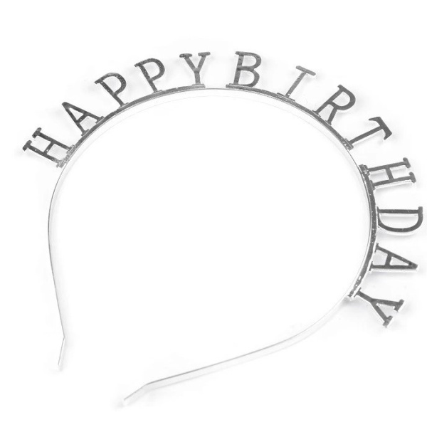 Čelenka kovová Happy Birthday