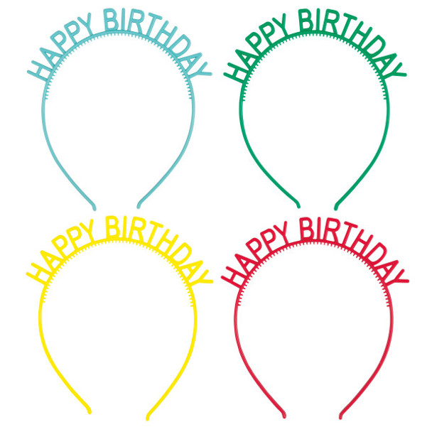 Čelenka narozeninová Happy Birthday mix barev 1 ks