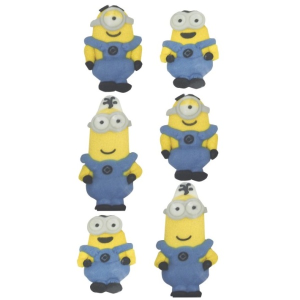 Cukrové dekorace na cupcakes Mimoni 5 ks