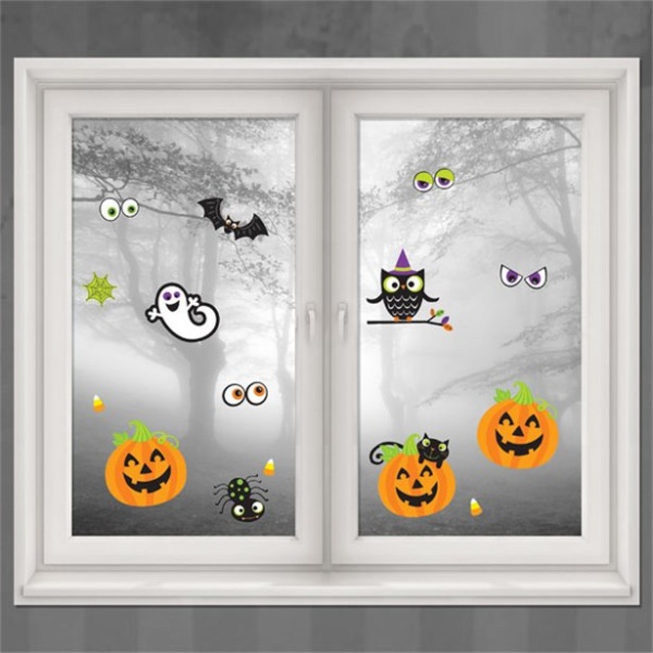 Dekorace na okno Halloween 15 ks