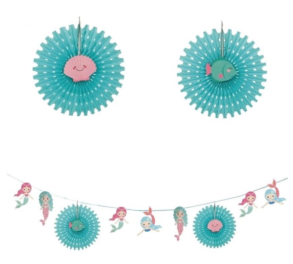 DEKORACE závěsná Mořské víly 11ks 250cm