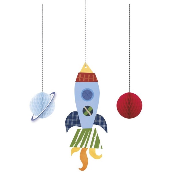 DEKORACE závěsná Vesmír 3ks