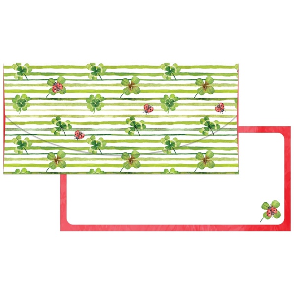 Dárková obálka Čtyřlístky a proužky
