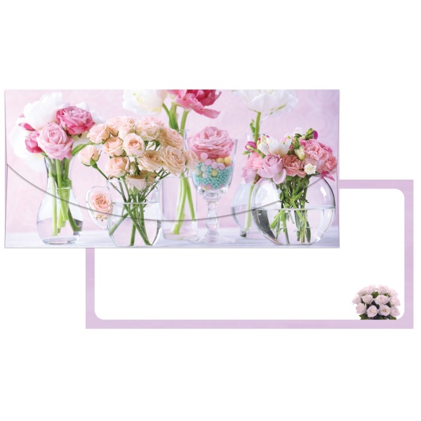 Dárková obálka Pivoňky a růže