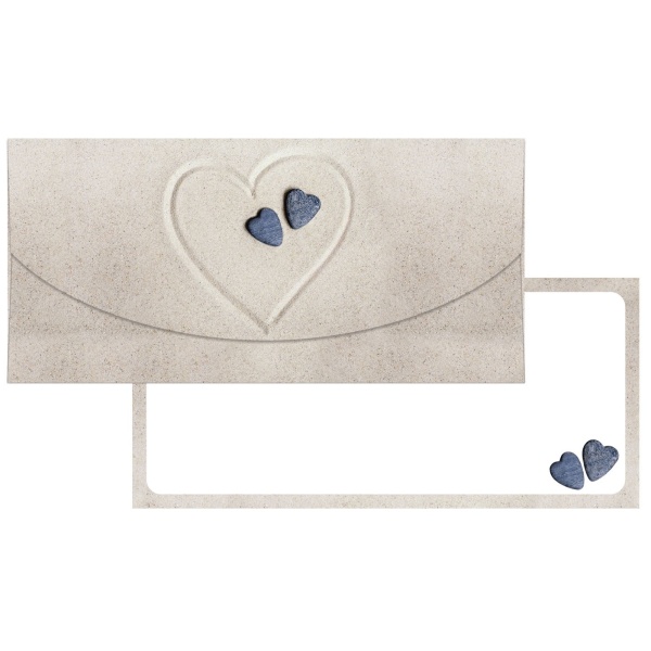 Dárková obálka Srdce v písku