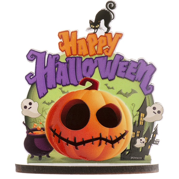 Levně Dekorace na dort Happy Halloween 10,5 x 12,5 cm