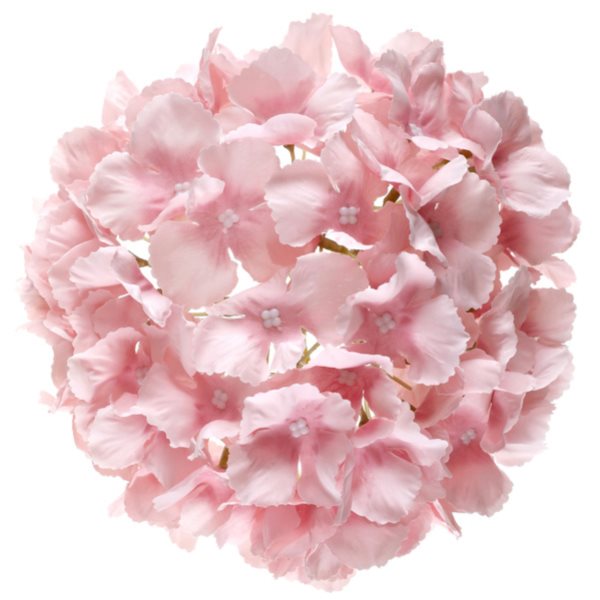 Levně Dekorace umělá květina Hortenzie růžová 20 cm