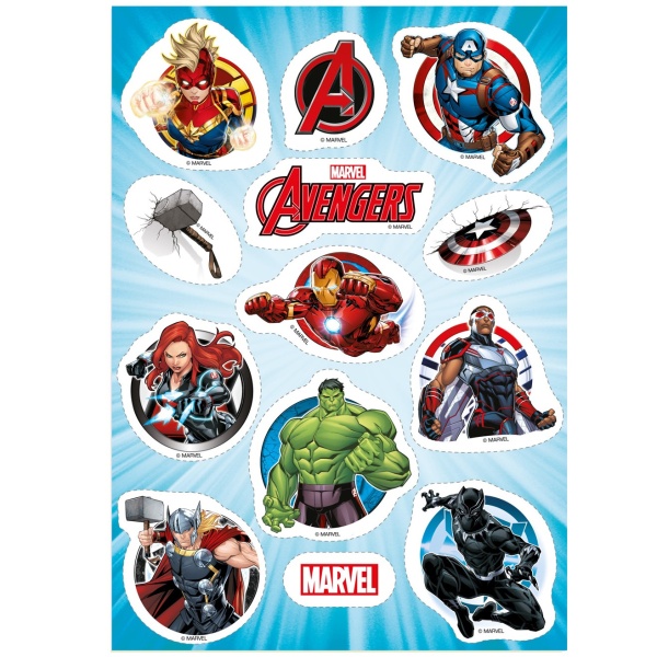 Avengers - Dekorace z jedlého papíru na dort a cupcakes