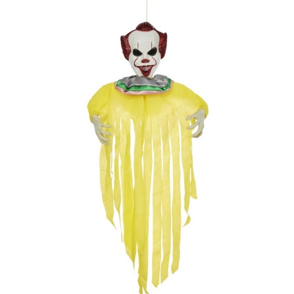 Dekorace závěsná Strašidelný klaun 130 cm