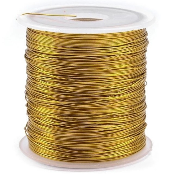Dekorační drátek průměr 0,3 mm, návin 10 m zlatý