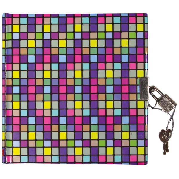 Deník se zámkem Čtverečky 15 x 18 cm