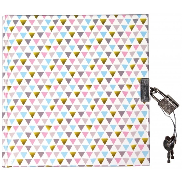 Deník se zámkem Trojúhelníčky 15 x 16 cm