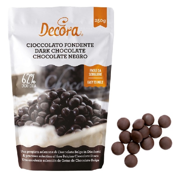 Extra tmavá čokoláda v peckách 62% 250 g