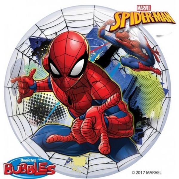 Levně Balónová bublina Qualatex – Spider Man Web 56 cm