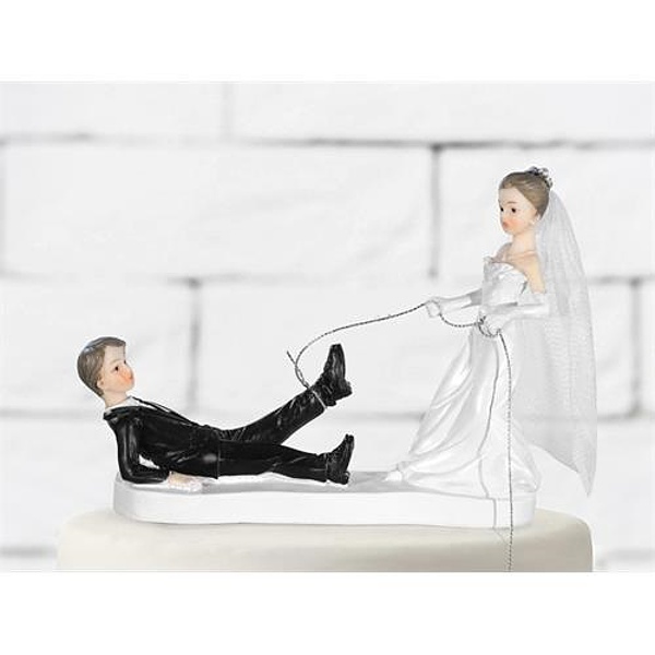 Figurka svatební Ženich s provazem 13 cm