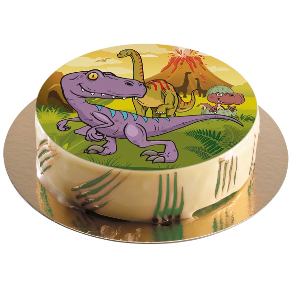 Jedlý papír na dort Dino 20 cm - bez cukru
