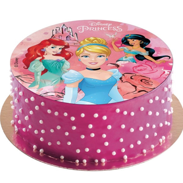 Jedlý papír na dort Disney Princess 20 cm - bez cukru