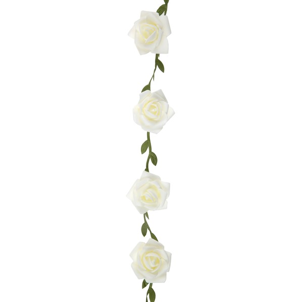 Levně Girlanda Růžičky bílá 120 cm