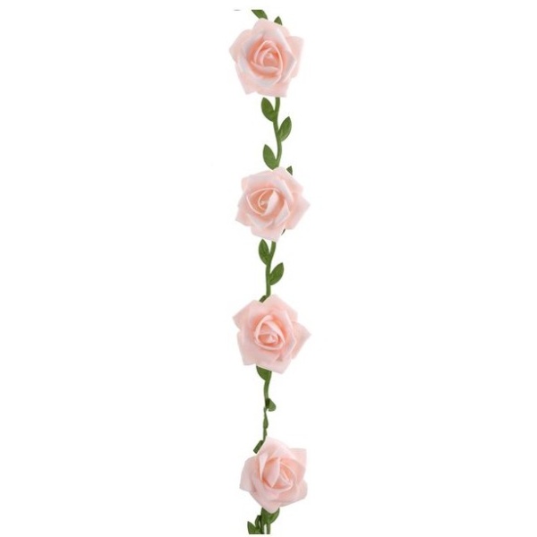 Levně Girlanda Růžičky růžová 120 cm