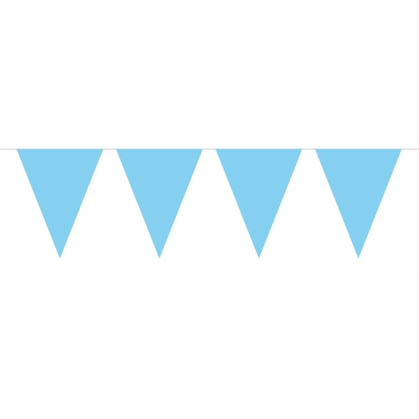 Girlanda vlaječková světle modrá 3 m