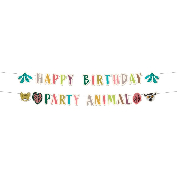 Zoo Party "Happy Birthday" - Girlanda 2 kusy