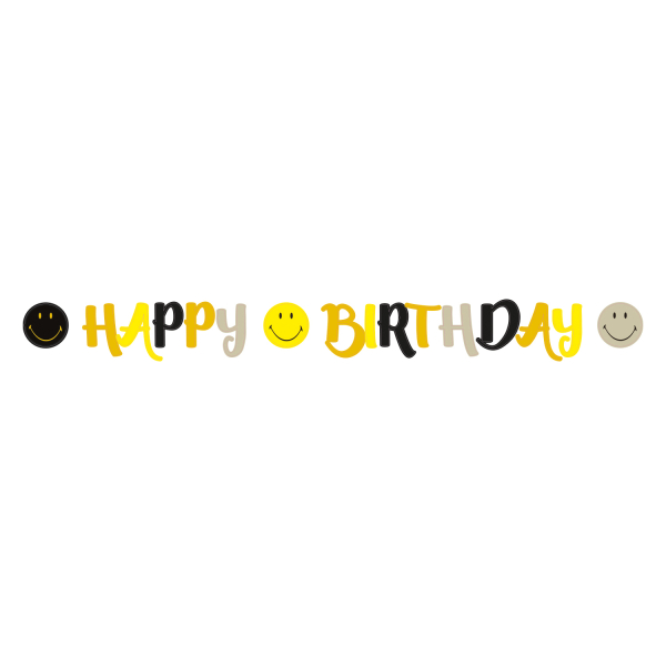 Girlanda Happy birthday Smajlíci 200 x 15 cm