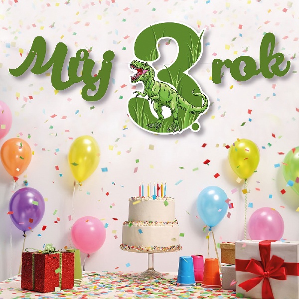 Levně Girlanda "Můj 3 rok" zelená