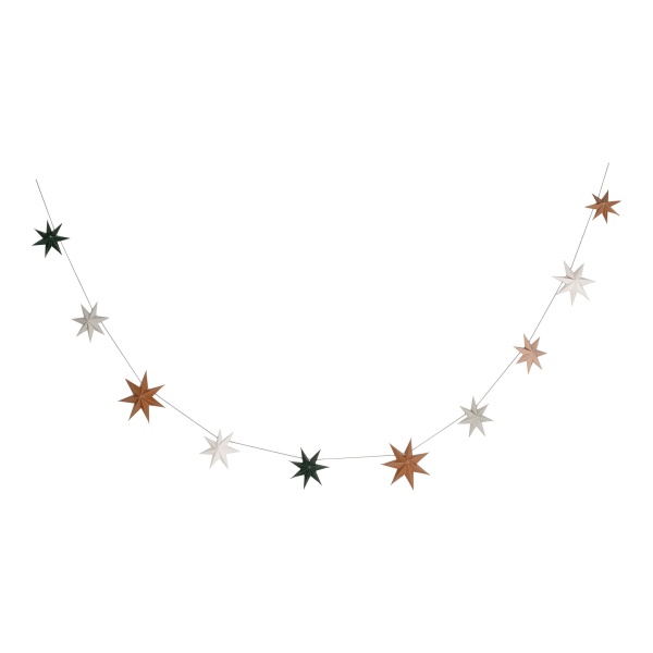 Girlanda vánoční papírové hvězdy 2 m
