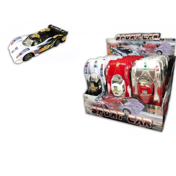 Hračka Sportovní auto s cukrovinkou bílé