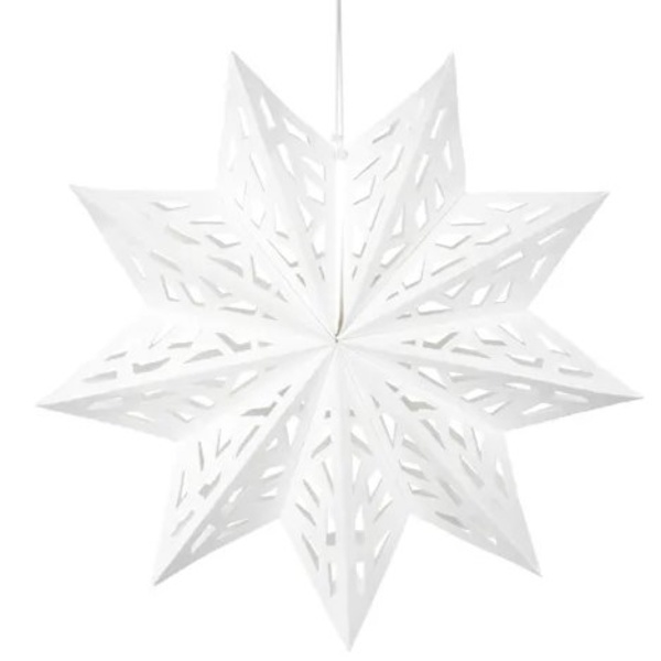 Hvězda papírová bílá 50 cm 1 ks