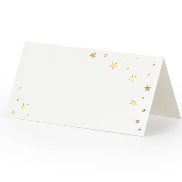Jmenovky na stl Lets Celebrate Hvzdy 9,5 x 5,5 cm 10 ks