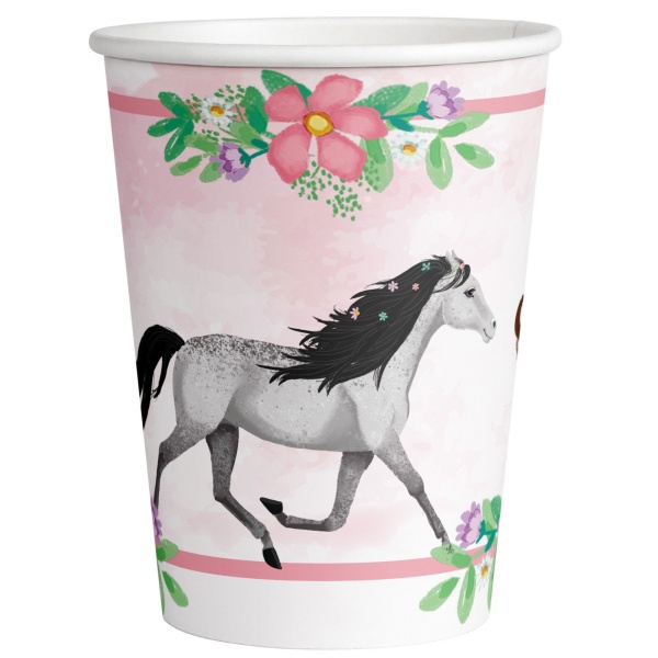 KELÍMKY papírové Krásné koně 250ml 8ks