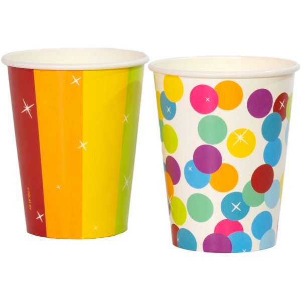 KELÍMKY papírové Rainbow Bday 250ml 6ks