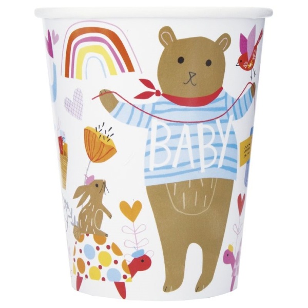 Baby ZOO party - Kelímky papírové 256ml 8 ks